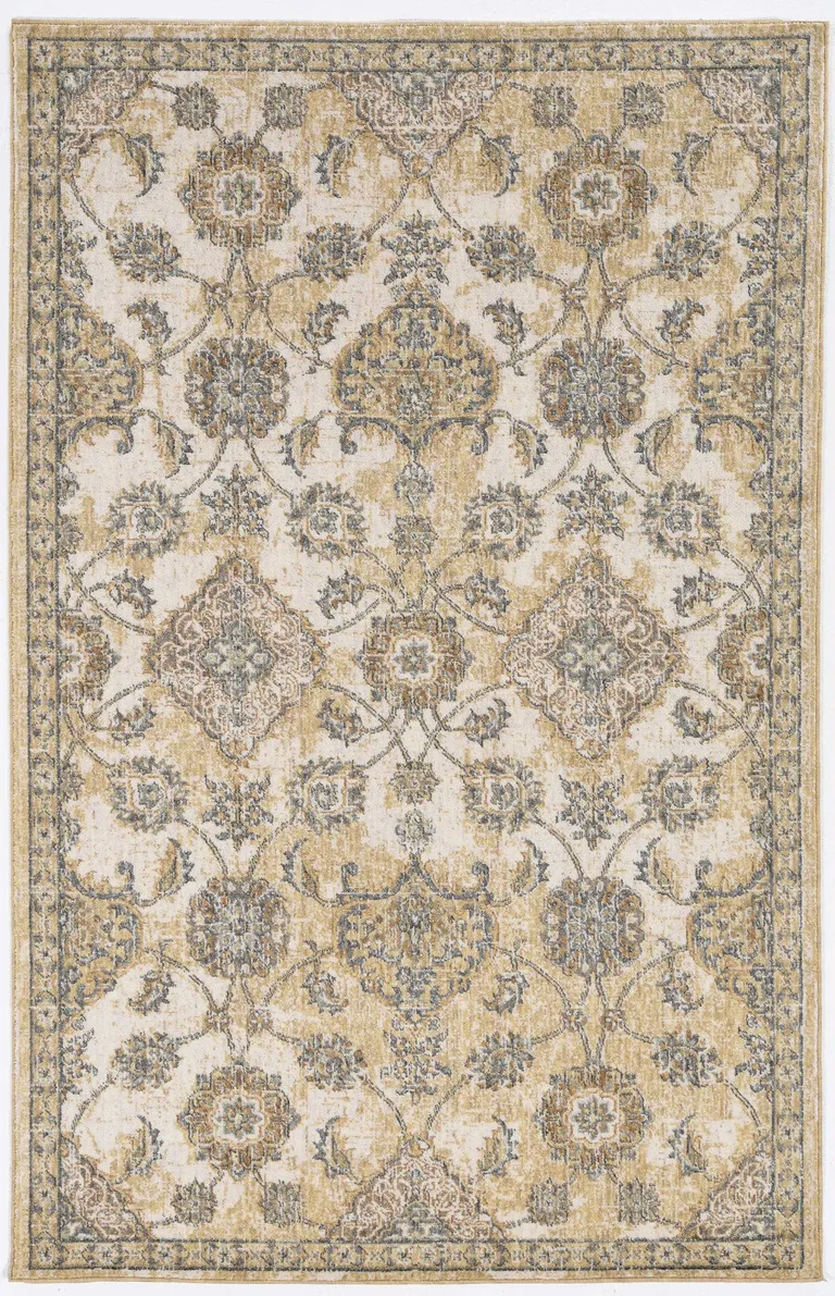 Ivory Sand Vintage Wool Accent Rug Photo 2