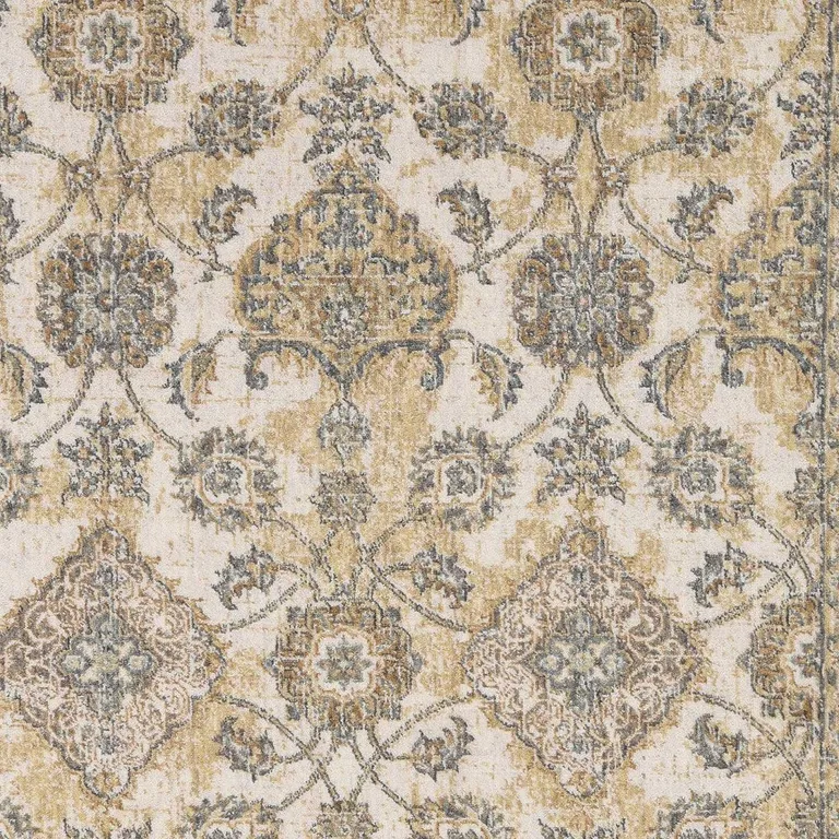 Ivory Sand Vintage Wool Accent Rug Photo 4