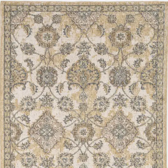 Ivory Sand Vintage Wool Accent Rug Photo 5