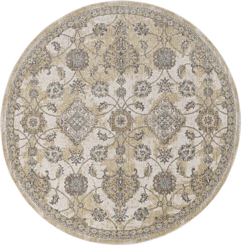 Ivory  Sand Wool Rug Photo 1