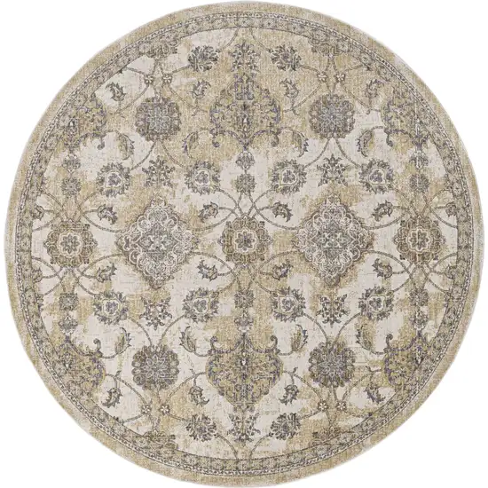 Ivory  Sand Wool Rug Photo 1