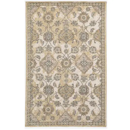 63 X 91 Ivory  Sand Wool Rug Photo 2