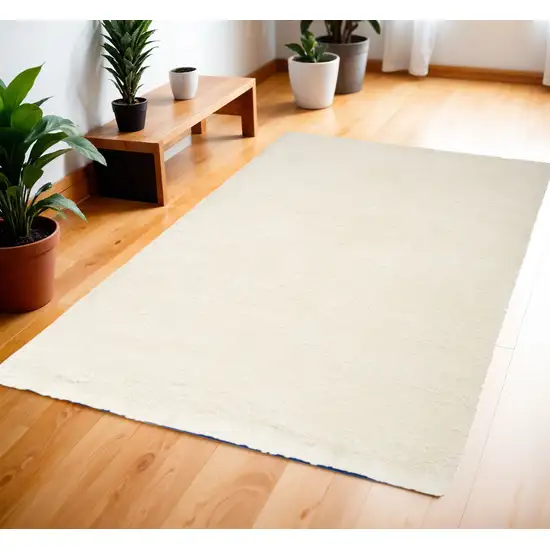 Ivory Shag Area Rug Photo 1