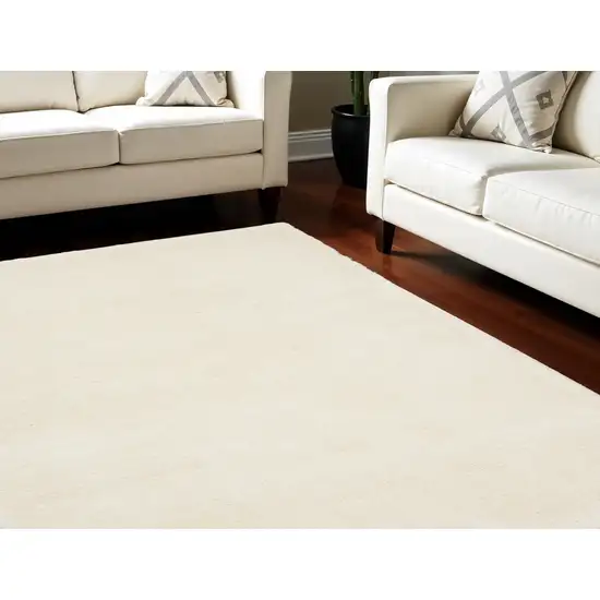 Ivory Shag Area Rug Photo 1