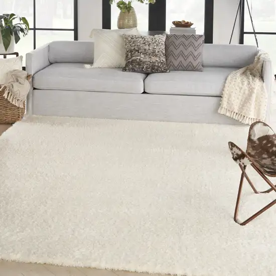 Ivory Shag Area Rug Photo 9