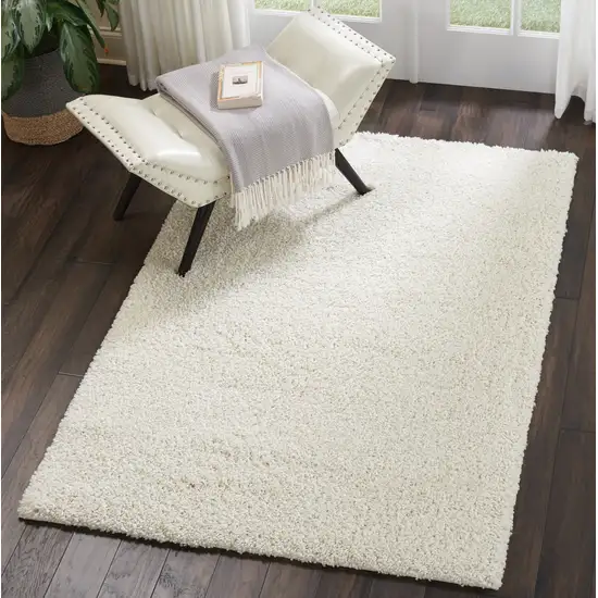 Ivory Shag Area Rug Photo 8