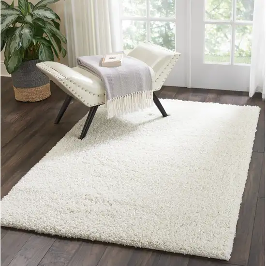 Ivory Shag Area Rug Photo 7