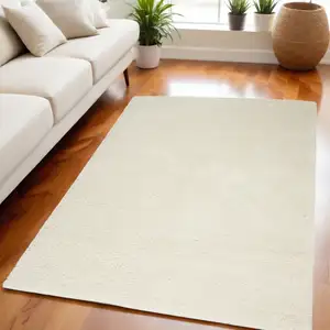 Photo of Ivory Shag Area Rug