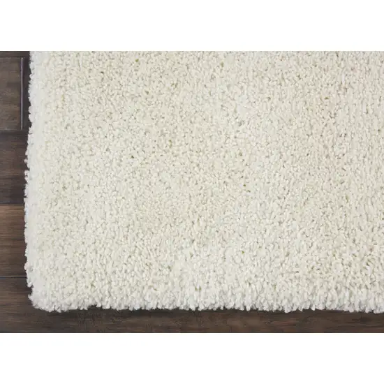 Ivory Shag Distressed Area Rug Photo 6