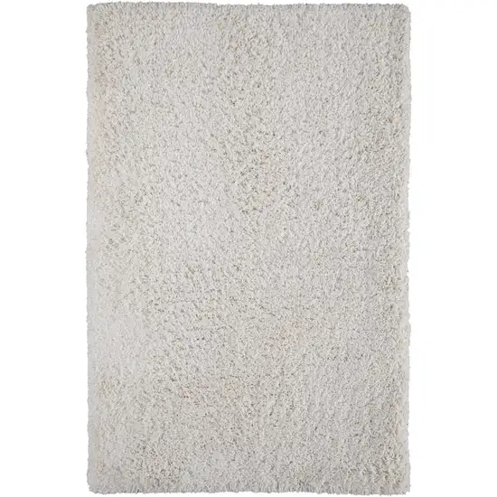 Ivory Shag Hand Tufted Area Rug Photo 2