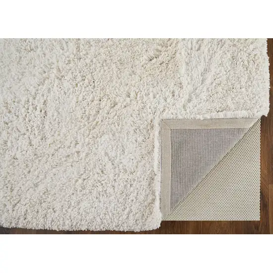 Ivory Shag Hand Tufted Area Rug Photo 7