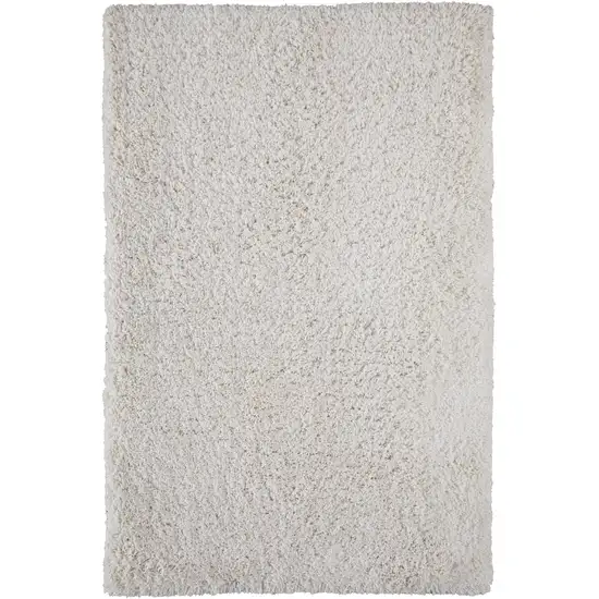 Ivory Shag Hand Tufted Area Rug Photo 3