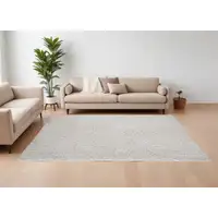 Photo of Ivory Shag Hand Tufted Area Rug