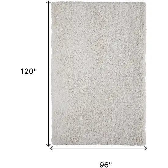 Ivory Shag Hand Tufted Area Rug Photo 3