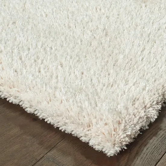 Ivory Shag Hand Tufted Area Rug Photo 6