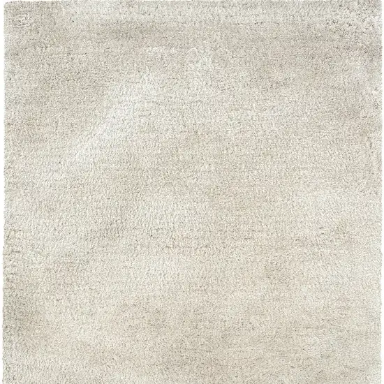 Ivory Shag Hand Tufted Area Rug Photo 5