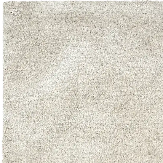 Ivory Shag Hand Tufted Area Rug Photo 4