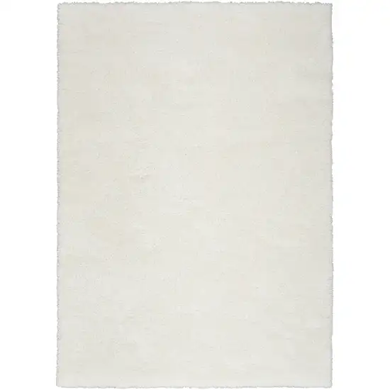 Ivory Shag Power Loom Area Rug Photo 2