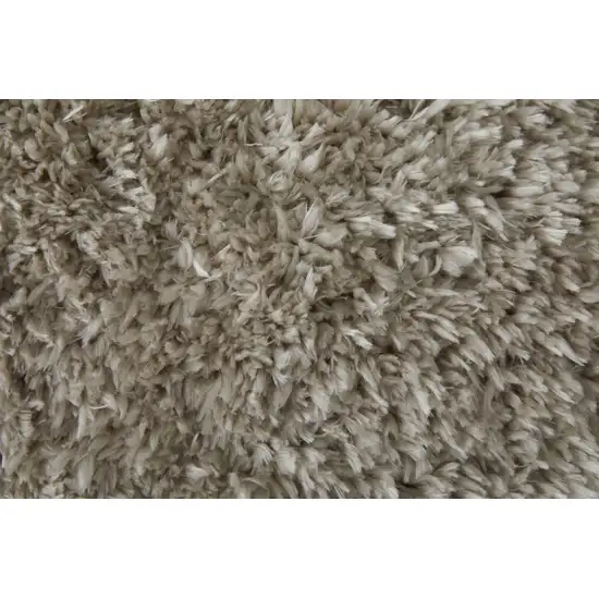 Ivory Shag Power Loom Stain Resistant Area Rug Photo 3