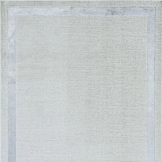 3'X5' Ivory Silver Machine Woven Bordered Indoor Area Rug Photo 4