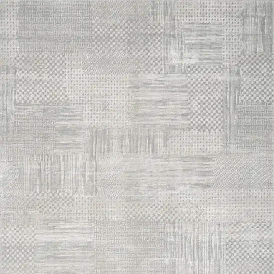 Ivory Silver and Gray Abstract Non Skid Area Rug Photo 7