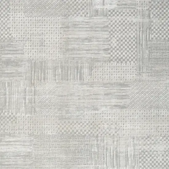 Ivory Silver and Gray Abstract Non Skid Area Rug Photo 6