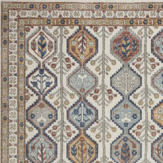 Ivory Southwestern Power Loom Non Skid Area Rug Photo 3