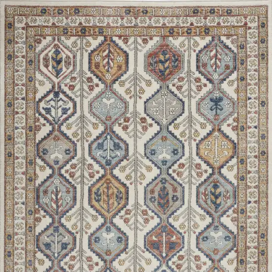 Ivory Southwestern Power Loom Non Skid Area Rug Photo 4