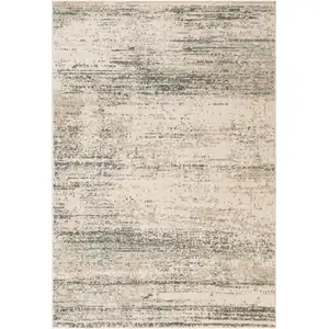 Photo of Ivory Striped Power Loom Area Rug