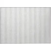 Photo of Ivory Striped Washable Non Skid Indoor Outdoor Area Rug