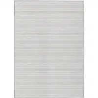 Photo of Ivory Striped Washable Non Skid Indoor Outdoor Area Rug