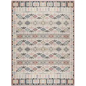 Photo of Ivory Tan And Black Geometric Flatweave Area Rug