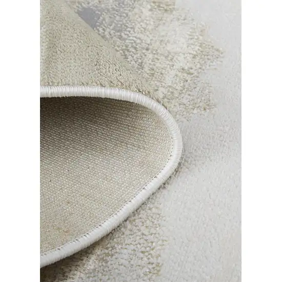 Ivory Tan And Gray Abstract Area Rug Photo 5