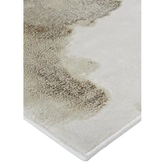 Ivory Tan And Gray Abstract Area Rug Photo 3