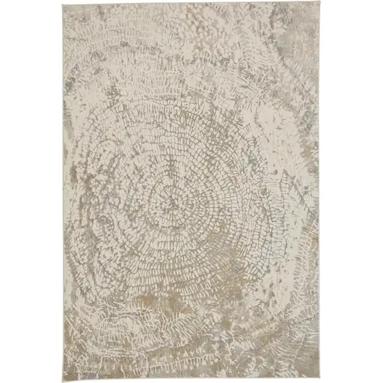 Ivory Tan And Gray Abstract Area Rug Photo 1