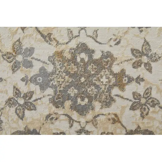 Ivory Tan And Gray Power Loom Area Rug Photo 9