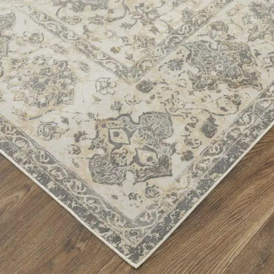 Ivory Tan And Gray Power Loom Area Rug Photo 3