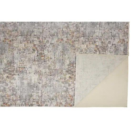 Ivory Tan And Taupe Abstract Stain Resistant Area Rug Photo 1