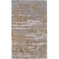 Photo of Ivory Tan and Gray Abstract Power Loom Area Rug