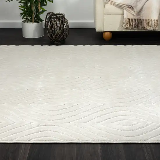 Ivory Trellis Area Rug Photo 6