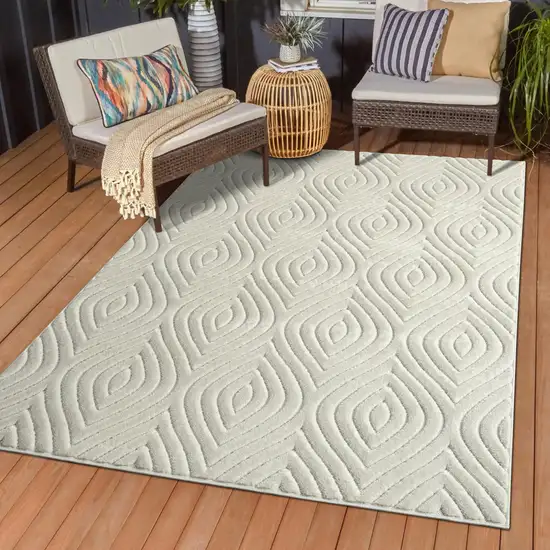 Ivory Trellis Area Rug Photo 8