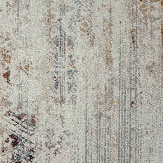 Ivory Tribal Distressed Washable Area Rug Photo 9