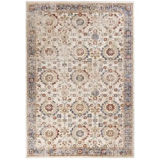 Ivory Vintage Traditional Area Rug Photo 2