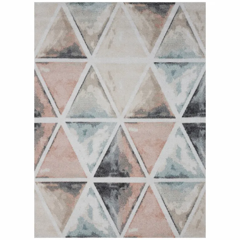 Ivory Watercolored Prism Area Rug Photo 1