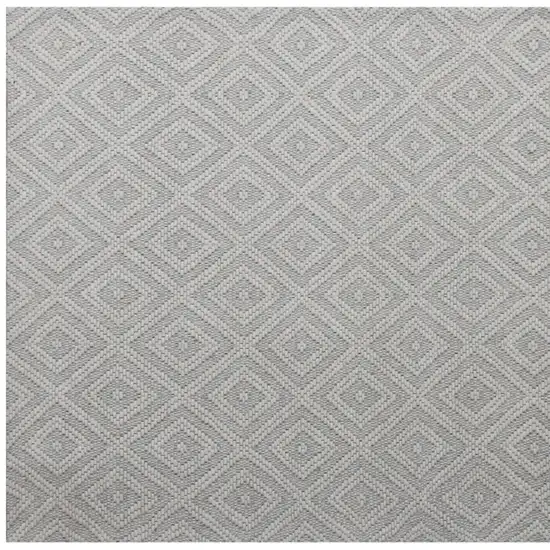 Ivory Wool Geometric Hand Woven Area Rug Photo 6