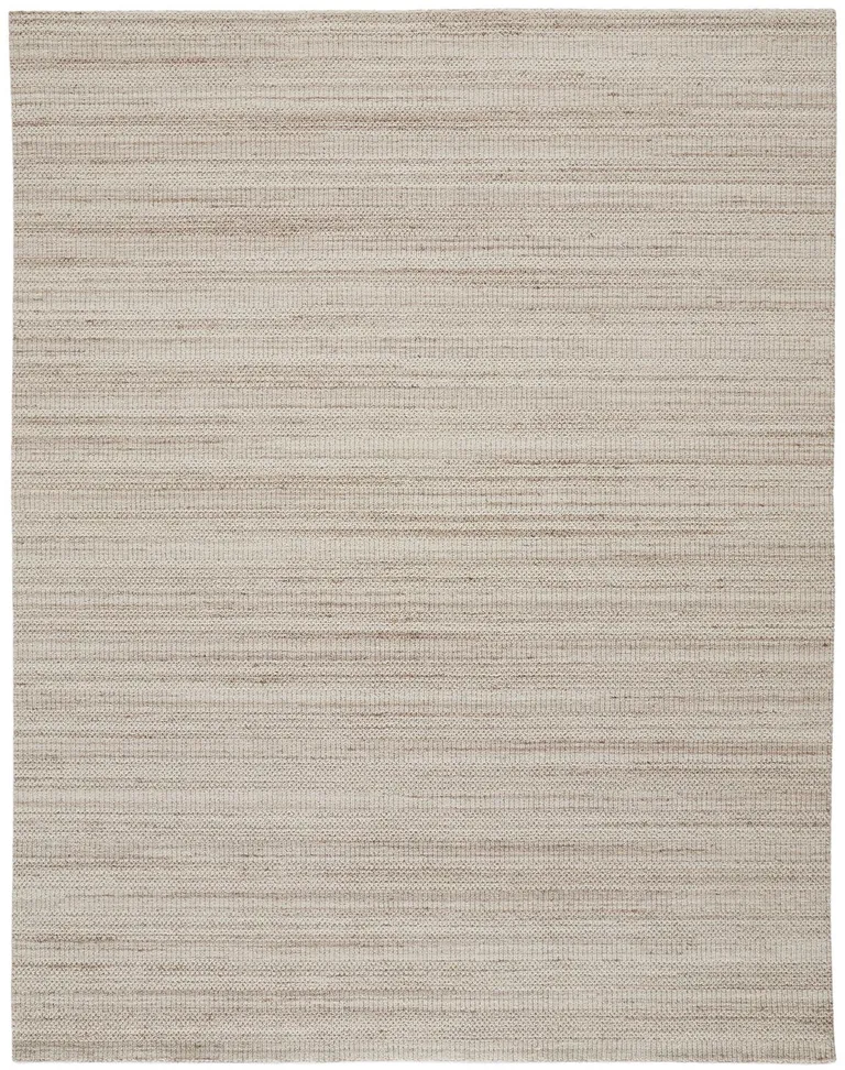 Ivory Wool Hand Woven Stain Resistant Area Rug Photo 4