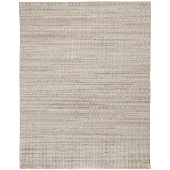 Ivory Wool Hand Woven Stain Resistant Area Rug Photo 4