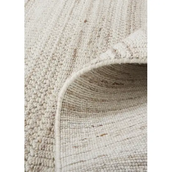 Ivory Wool Hand Woven Stain Resistant Area Rug Photo 3