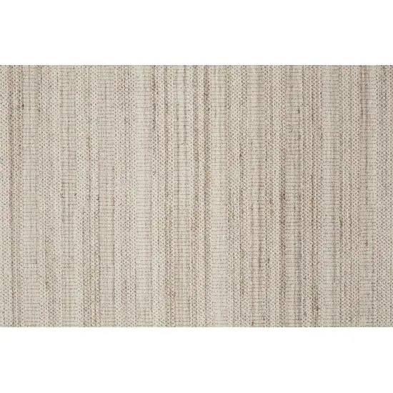 Ivory Wool Hand Woven Stain Resistant Area Rug Photo 2