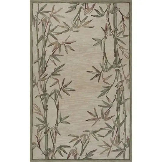 Ivory Wool Handmade Area Rug Photo 3